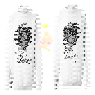 Its My Birthday Melanin Afro African American Girls Women Sweatshirt - Seseable