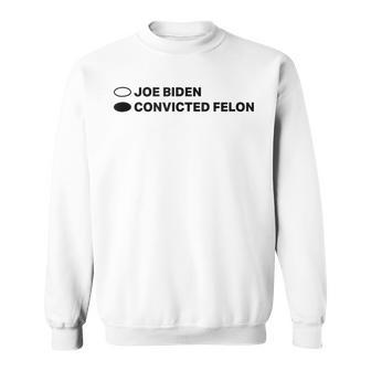 Joe Biden Vs Convicted Felon Humorous Patriot Statement Sweatshirt - Monsterry AU
