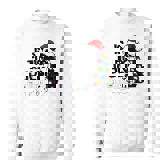 Is This Jolly Enough Cat Christmas Light Sweatshirt - Thegiftio