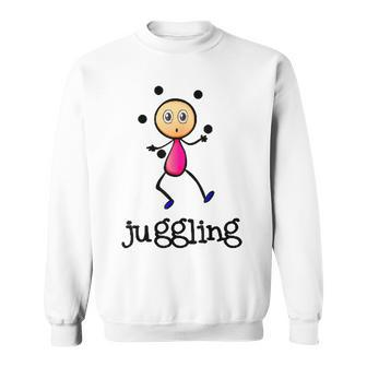Juggling Stickman Sports Jugglers Juggle Circus Hobby Sweatshirt - Monsterry CA