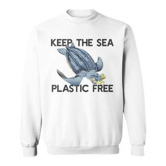 Keep The Sea Plastic Free Turtle With Bag Protect Earth Meme Sweatshirt - Monsterry UK