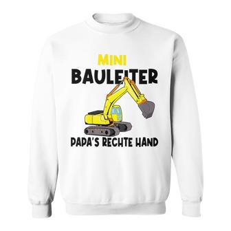 Kinder Kinder Bauherr Jungs Junge Papa's Rechte Hand Mini Bauleiter Sweatshirt - Geschenkecke