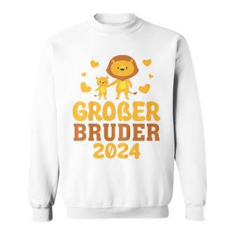 Kinder Ich Werde Ein Großer Bruder 2024 Lion Big Brother 2024 Sweatshirt - Geschenkecke