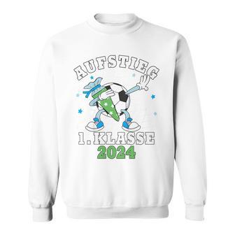 Kinder Schulkind 2024 Einschulung Erste Klasse Fußball Jungen Sweatshirt - Geschenkecke