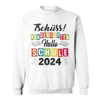 Kinder Tschüss Kindergarten Hallo Schule 2024 Kita Abgänger Sweatshirt - Seseable