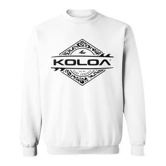Koloa Surf Hawaiian Diamond Thruster Black Logo Sweatshirt - Seseable