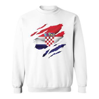 Kroatien Flagge Kroatisch Croatia Kinder Kroatien Hrvatska Sweatshirt - Geschenkecke