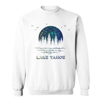 Lake Tahoe Outdoor Family Vacation Splatter Souvenir Sweatshirt - Monsterry