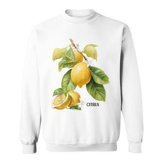 Lemon Fruit Citrus Botanical Cottagecore Aesthetic Gardening Sweatshirt - Monsterry UK