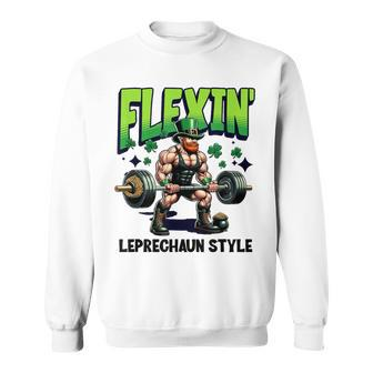Leprechaun Weight Lifter Irish Workout Gym Sweatshirt | Mazezy