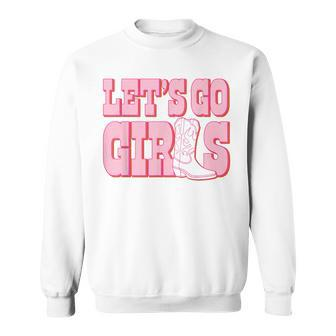 Let's Go Girls Cowgirl Boot Bachelorette Party Matching Sweatshirt - Monsterry UK