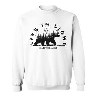 Live In Light Grace Wins Always Nature Inspired Sweatshirt - Monsterry UK