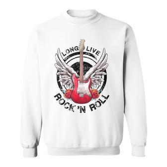 Long Live Rock And Roll Rock&Roll Vintage Electric Guitars Sweatshirt - Monsterry