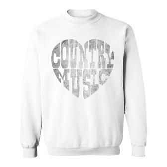 I Love Country Music Lovers Cute Country And Western Sweatshirt - Monsterry