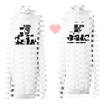 I Love Heart Sicilia Sicilia Italie Sweater e - Cadeauxyz