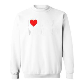 I Love Lax Moms Sweatshirt | Mazezy