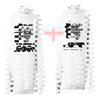 I Love London England Flag Heart Sweatshirt - Thegiftio UK