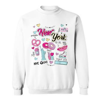 I Love New York New York City Illustration Graphic s Sweatshirt - Seseable
