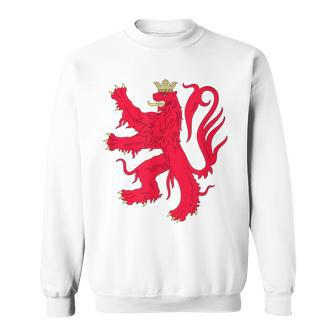 Luxembourg National Crest Letzebuerg Lion Rampant Sweatshirt - Monsterry UK