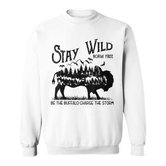 M216 Stay Wild Bison Buffalo Charge The Storm Sweatshirt - Monsterry UK