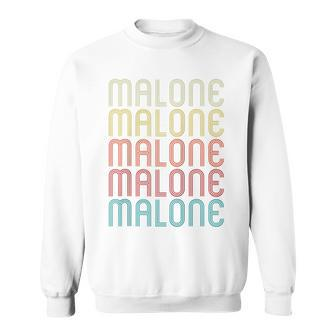 Malone Retro Vintage Style Name Sweatshirt - Seseable