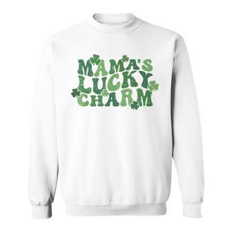 Mama's Lucky Charm Happy St Patrick's Day Groovy Sweatshirt - Monsterry