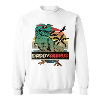 Matching Family Daddysaurus Trex Father's Day Dad Sweatshirt - Monsterry