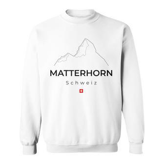 Matterhorn Switzerland Mountaineering Hiking Climbing Sweatshirt - Seseable