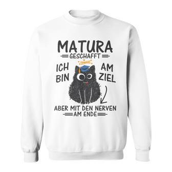 Matura Abschluss Katze Matura Abschied Matura Geschafft Sweatshirt - Seseable