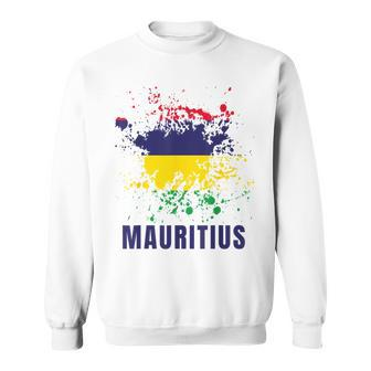 Mauritius Retro Vintage Watercolors Sport Mauritian Flag Sweatshirt - Monsterry AU