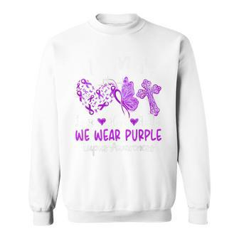 In May We Wear Purple Lupus Awareness Month Ribbon Sweatshirt - Monsterry UK