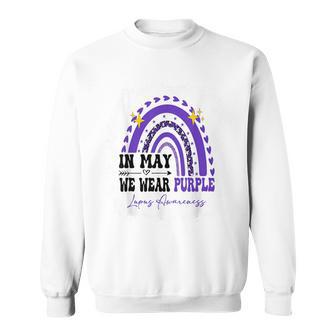 In May We Wear Purple Lupus Awareness Month Sweatshirt - Thegiftio