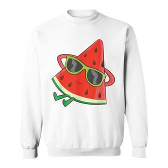 Melon Summer Fruit Sunglasses On Watermelon Sweatshirt - Seseable