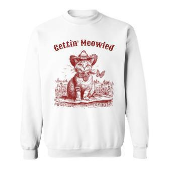 Meowdy Bachelorette Party Cowgirl Cowboy Cat Bridal Squad Sweatshirt | Mazezy AU