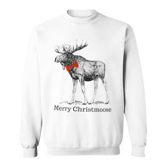 Merry Christmoose Christmas Moose T Sweatshirt - Monsterry