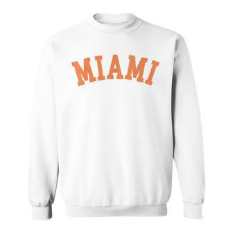 Miami Fl Throwback Sporty Classic Sweatshirt - Seseable