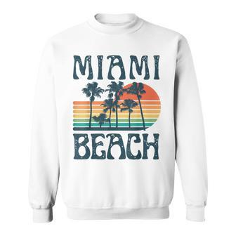 Miami Florida Beach Summer Vacation Vintage Sweatshirt - Thegiftio UK