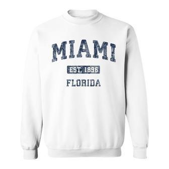 Miami Florida Fl Vintage Athletic Sports Sweatshirt - Monsterry DE