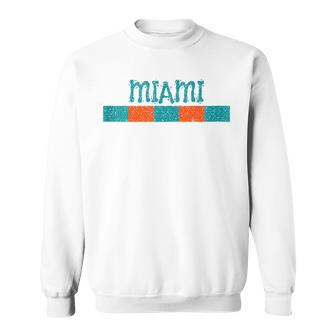 Miami Florida Retro Vintage Weathered Throwback Sweatshirt - Monsterry AU