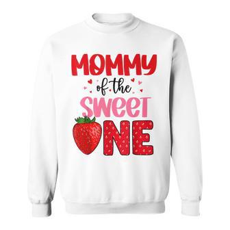Mommy Of The Sweet One Strawberry Birthday Family Party Sweatshirt - Thegiftio UK