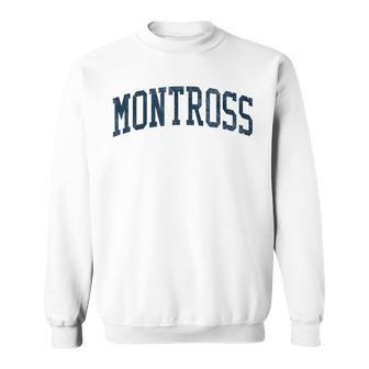 Montross Va Vintage Athletic Sports Jsn2 Navy Print Sweatshirt - Monsterry CA