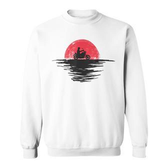 Motorcycle Big Bike Japanese Sunset Retro Red Sweatshirt - Monsterry AU