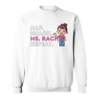 MsRachel Preschool Toddler Nap Snack Ms Rachel Repeat Sweatshirt - Monsterry CA