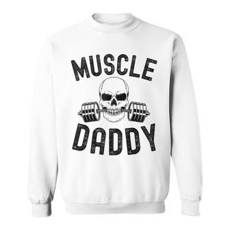 Muscle Daddy Gewichtheber Skelett Langhantel Papa Workout Kapuzenjacke Sweatshirt - Geschenkecke