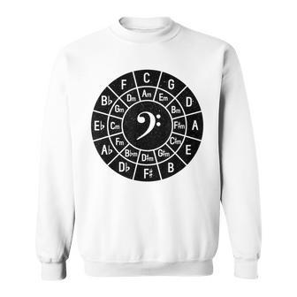 Music Bass Clef Circle Of 5Ths Musician Chords Scales Keys Sweatshirt - Monsterry UK