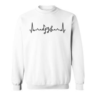 Music Heartbeat Music For Music Lover Sweatshirt - Monsterry UK