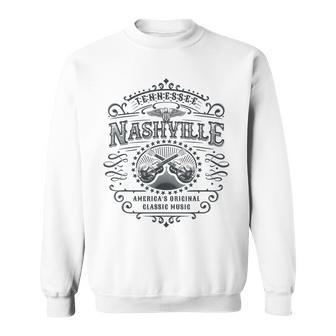 Nashville Music City Tennessee Vintage Sweatshirt - Thegiftio UK