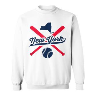 New York Baseball Vintage State Pride Love City Red Sweatshirt - Monsterry CA