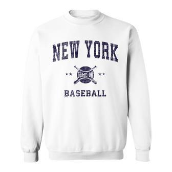 New York Ny Vintage Baseball Throwback Retro Sweatshirt - Monsterry CA