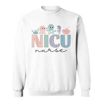 Nicu Ocean Sea Animals Neonatal Intensive Care Unit Nurse Sweatshirt | Mazezy DE
